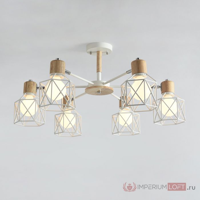 Потолочная люстра CORF B3 Black 8 lamps by ImperiumLoft
