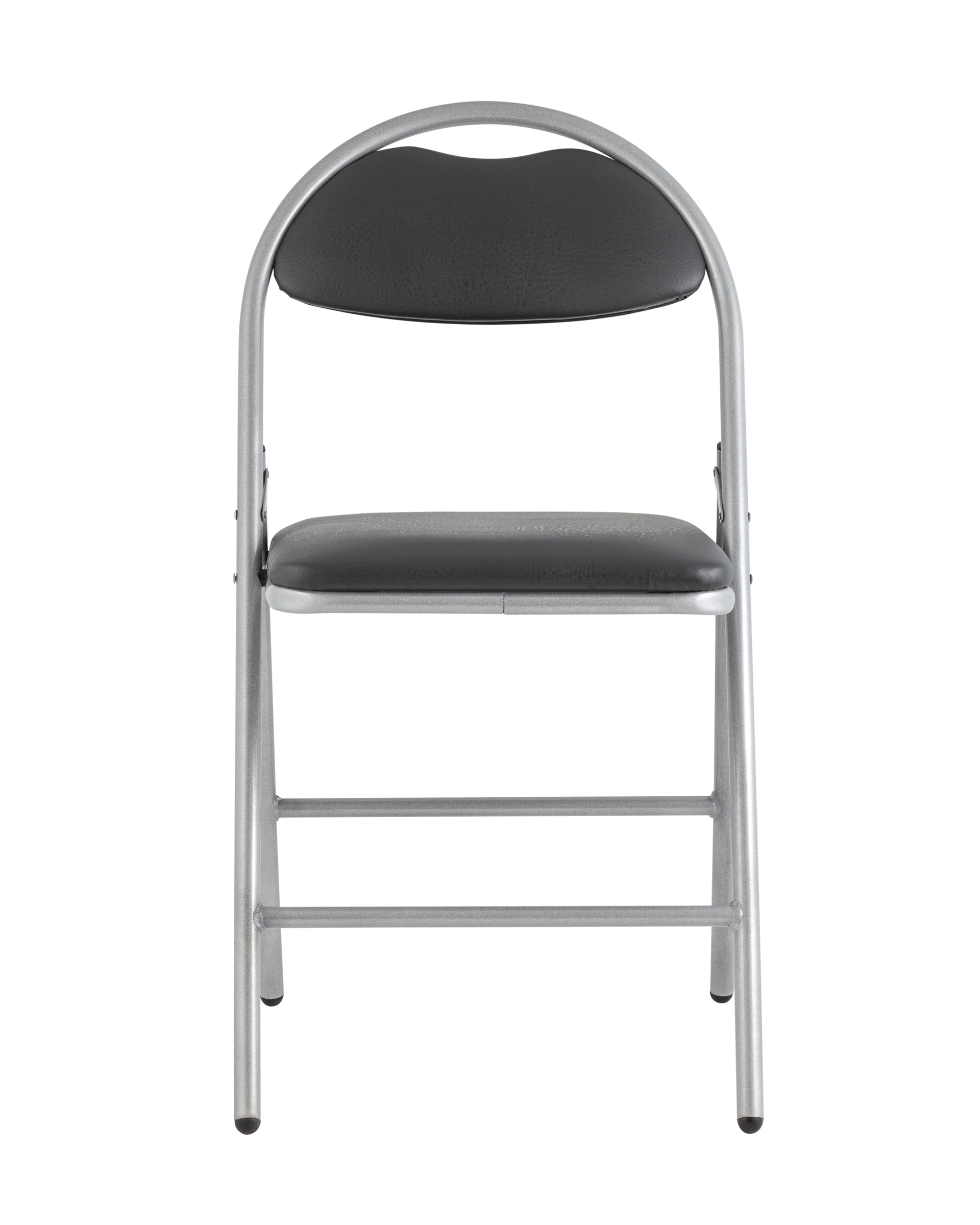 Стул складной Hagen экокожа серый каркас металлик Stool Group