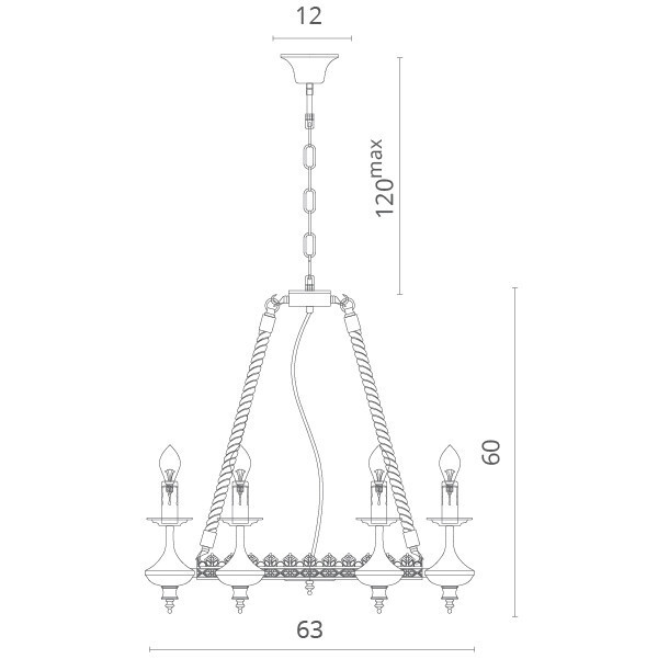 Подвесная люстра Divinare 8121/01 LM-8