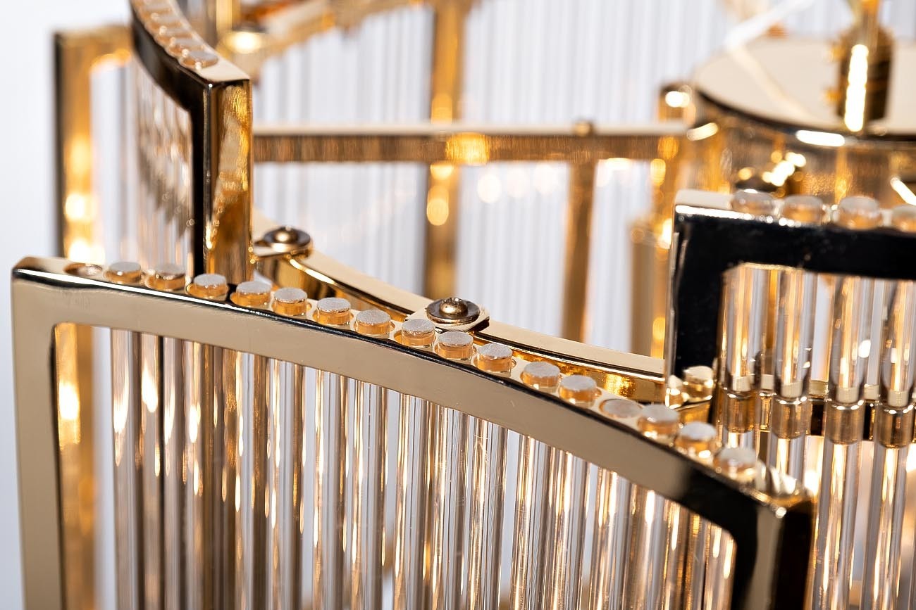 Светильник потолочный металлический золотой Garda Decor 20MD3515-5GOLD-S