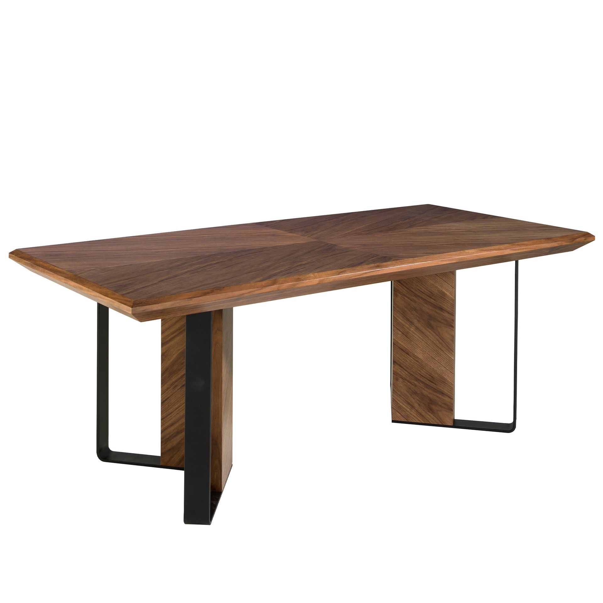 Обеденный стол 1105/MI2204T из ореха и черной стали Angel Cerda