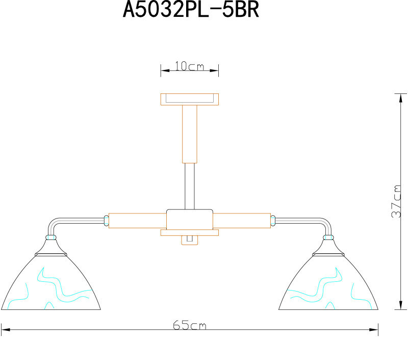 Люстра на штанге Arte Lamp A5032PL-5BR