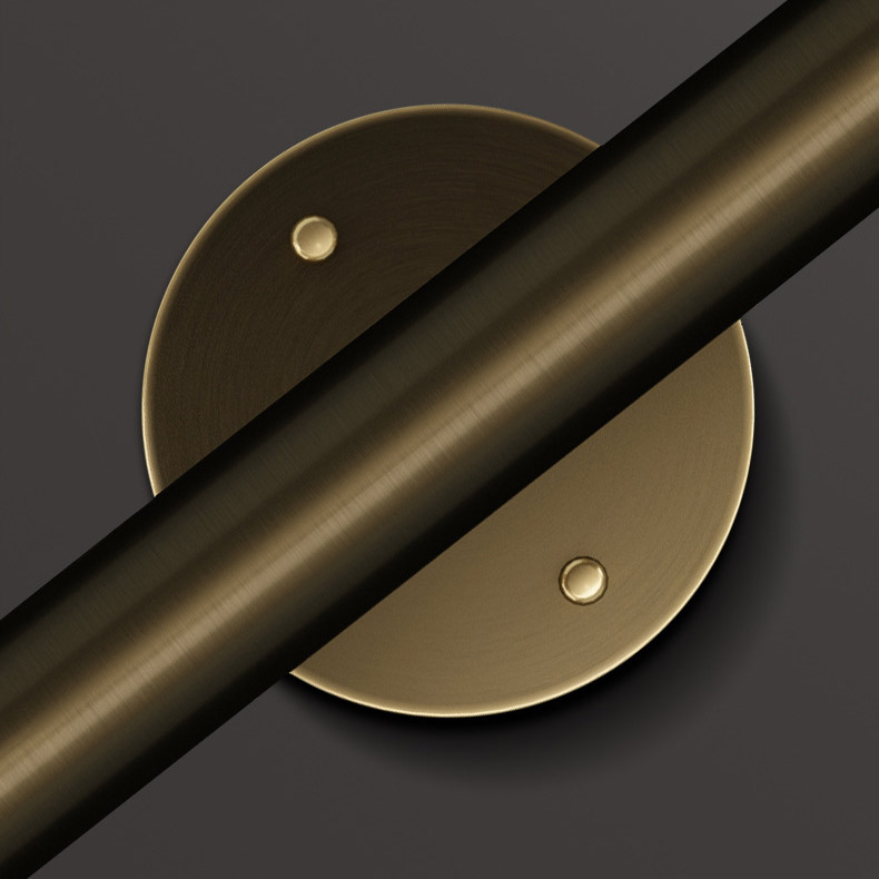Настенный светильник ILIANA WALL A Brass Black by ImperiumLoft