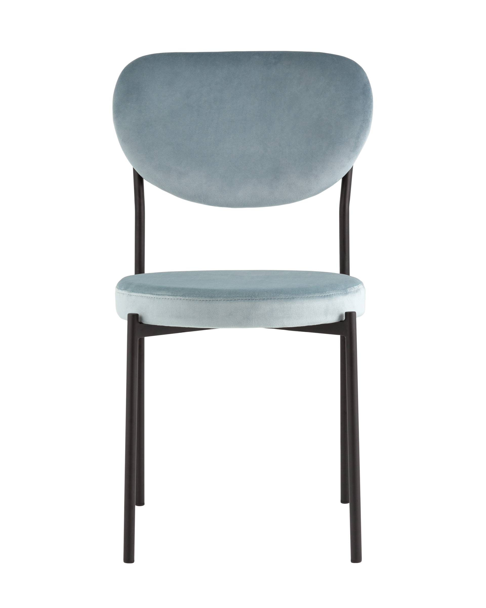 Стул обеденный Барбара велюр серо-голубой NC Stool Group
