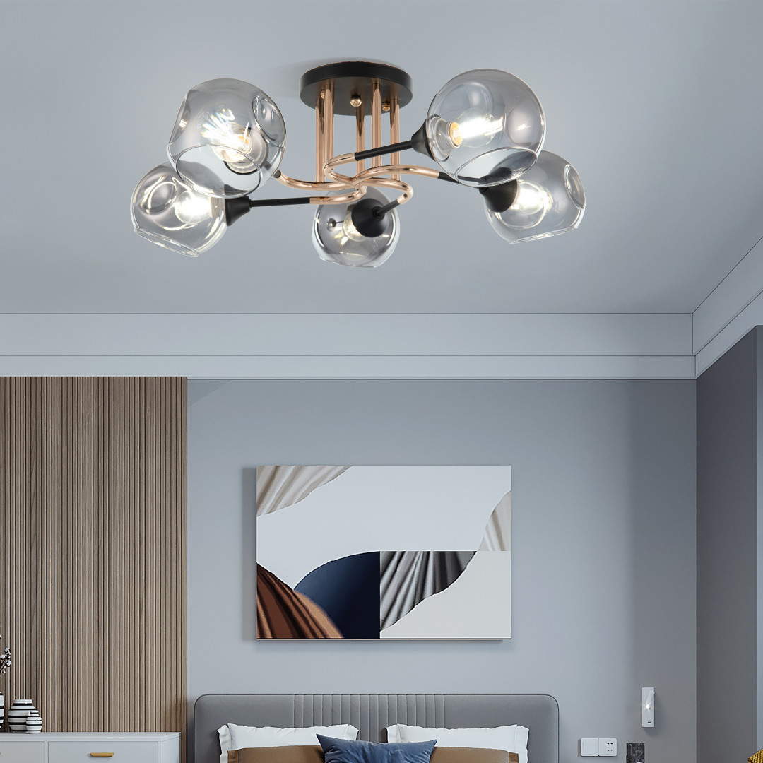 Люстра с плафонами 328419/5 FG+BK Arte Milano