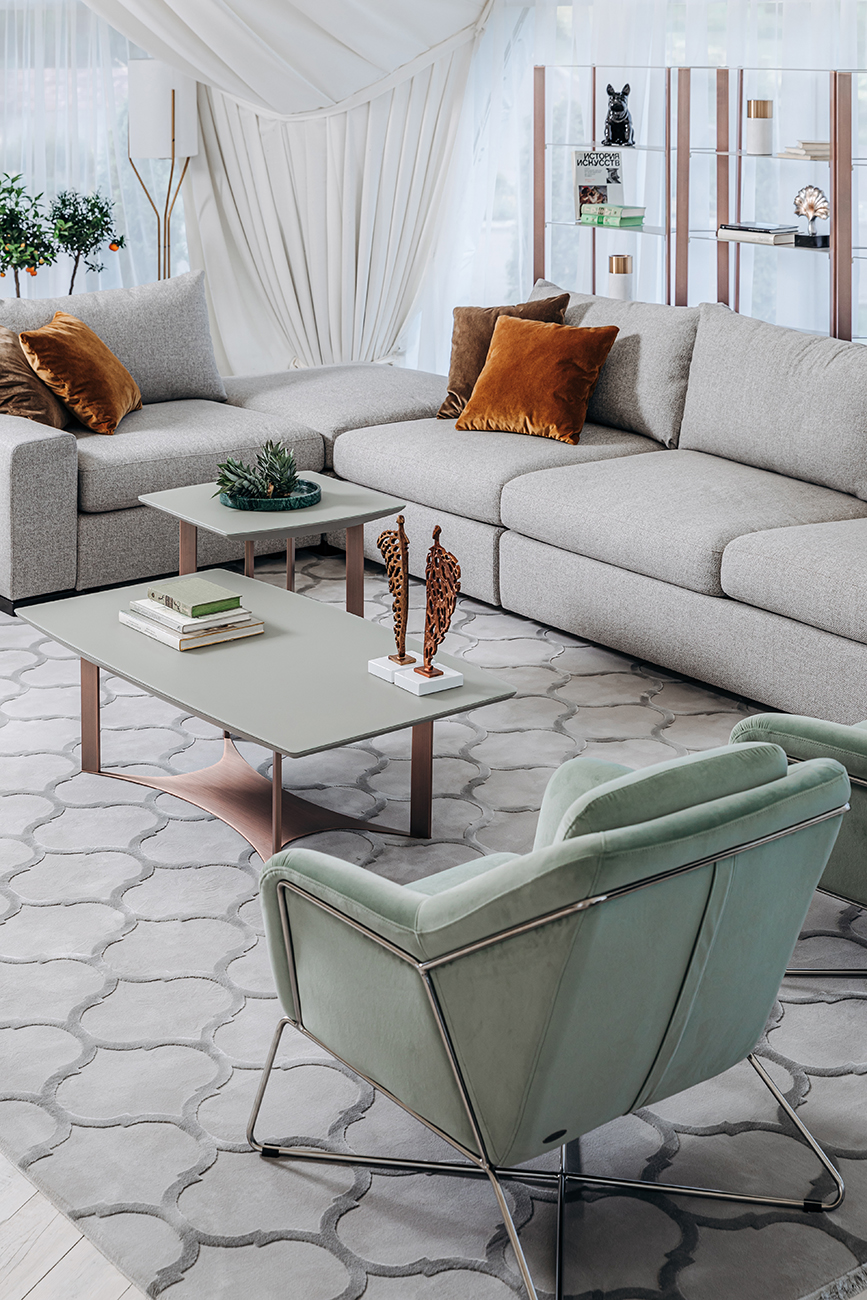 Комплект мебели №6 диван MANCHESTER угловой с  механизмом Garda Decor koml-garda-6-manch