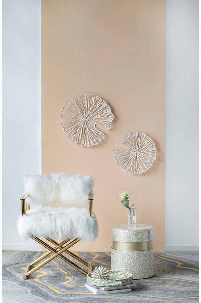 Столик акцентный с отделкой раковинами устриц Glasar 48744