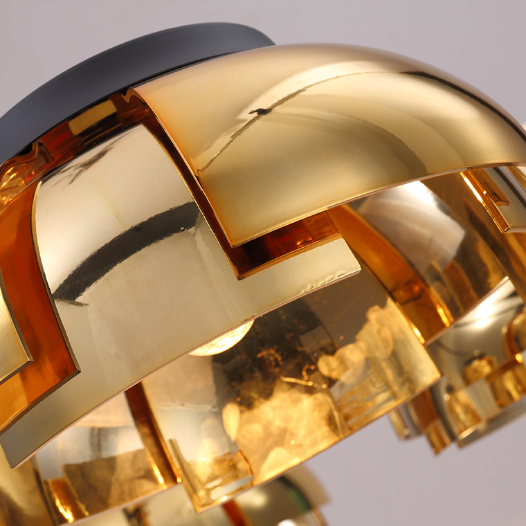 Люстра на штанге GRADE D105 5 lamps Gold by ImperiumLoft