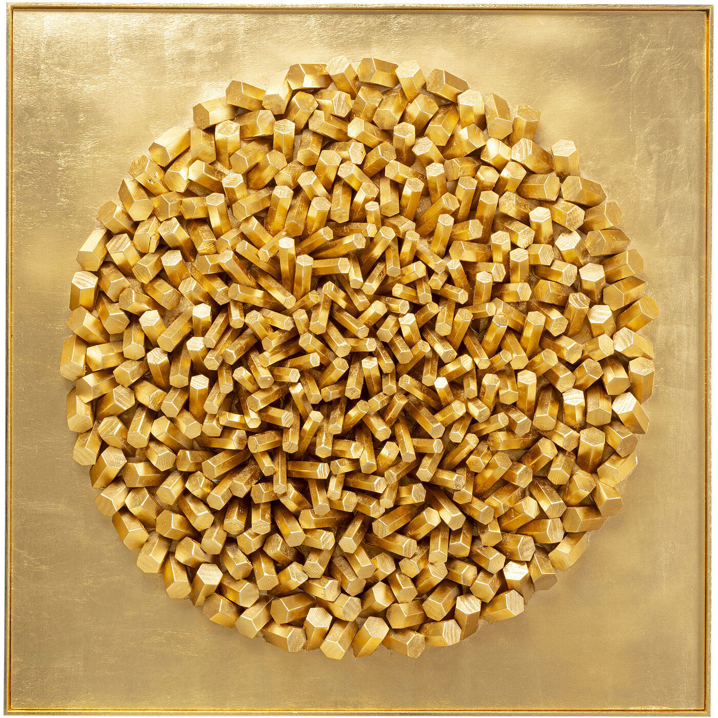 Панно настенное Mikado Gold 120x120 см KARE 56230