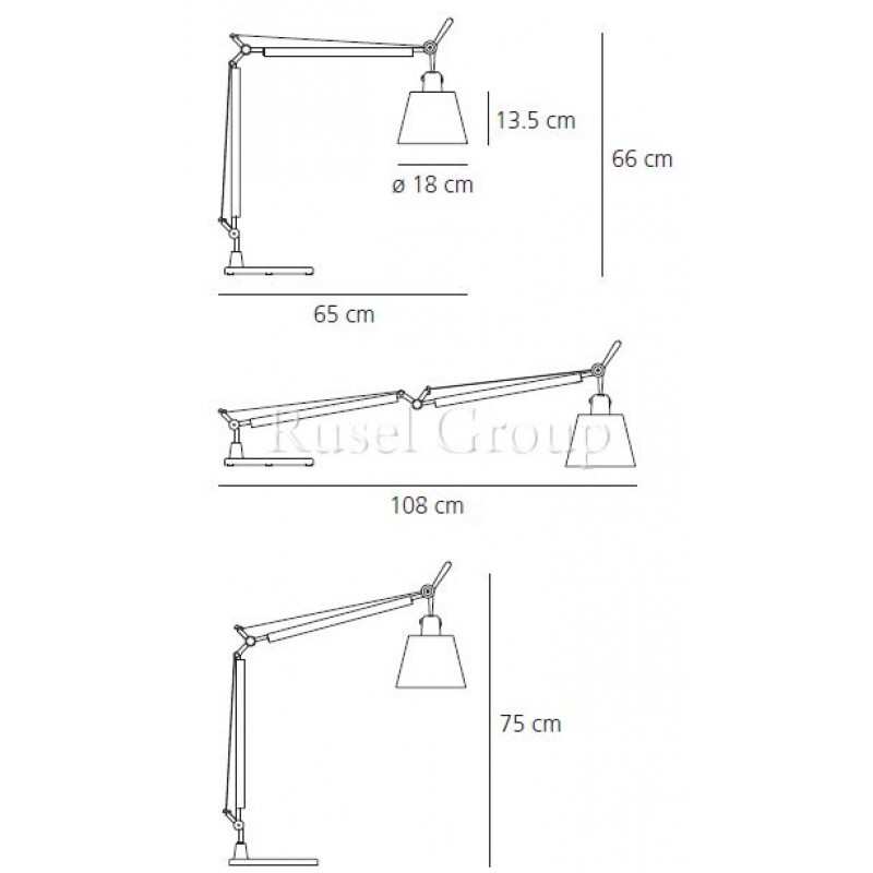 Настольная лампа Artemide TOLOMEO BASCULANTE