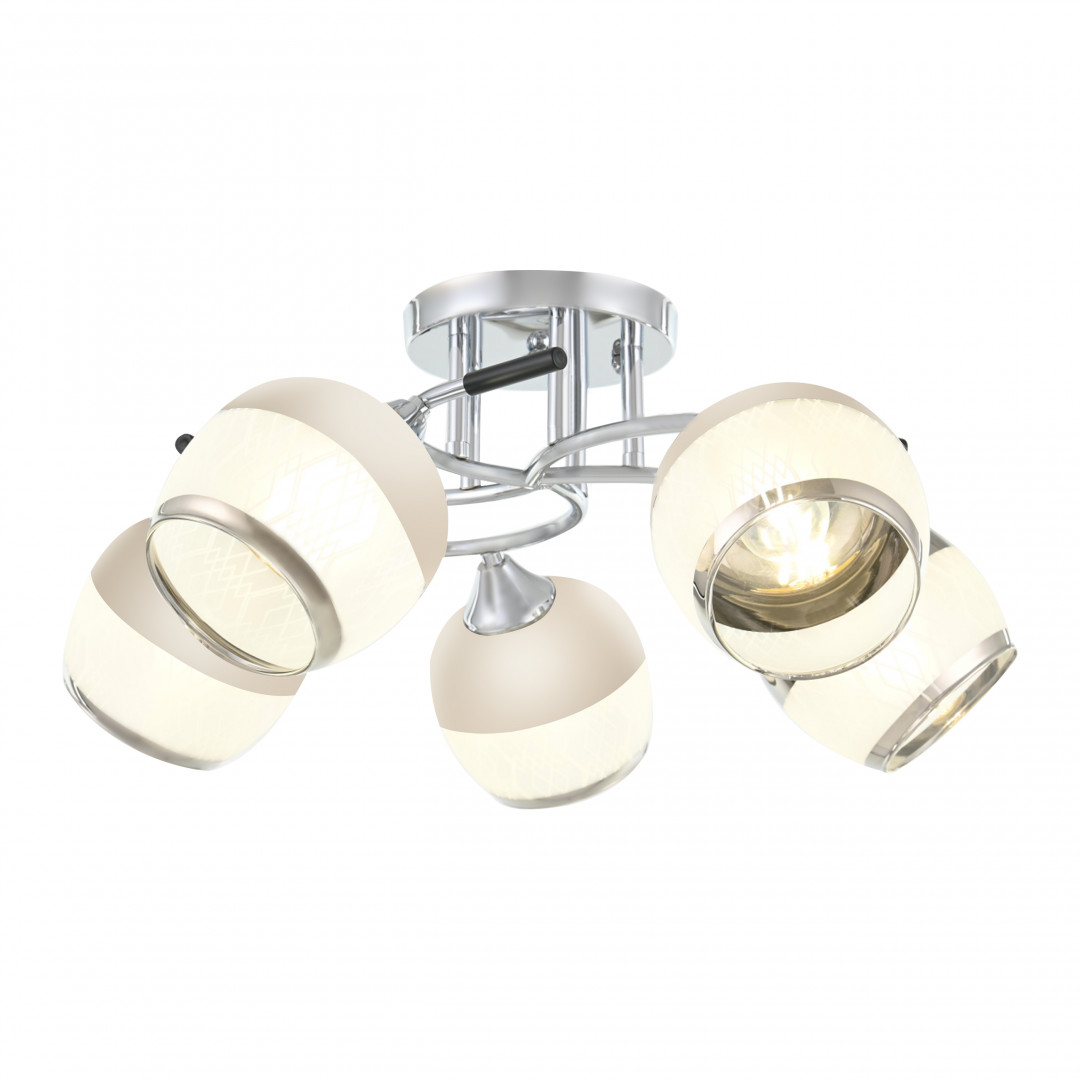 Люстра с плафонами 325985/5 CR+BK Arte Milano