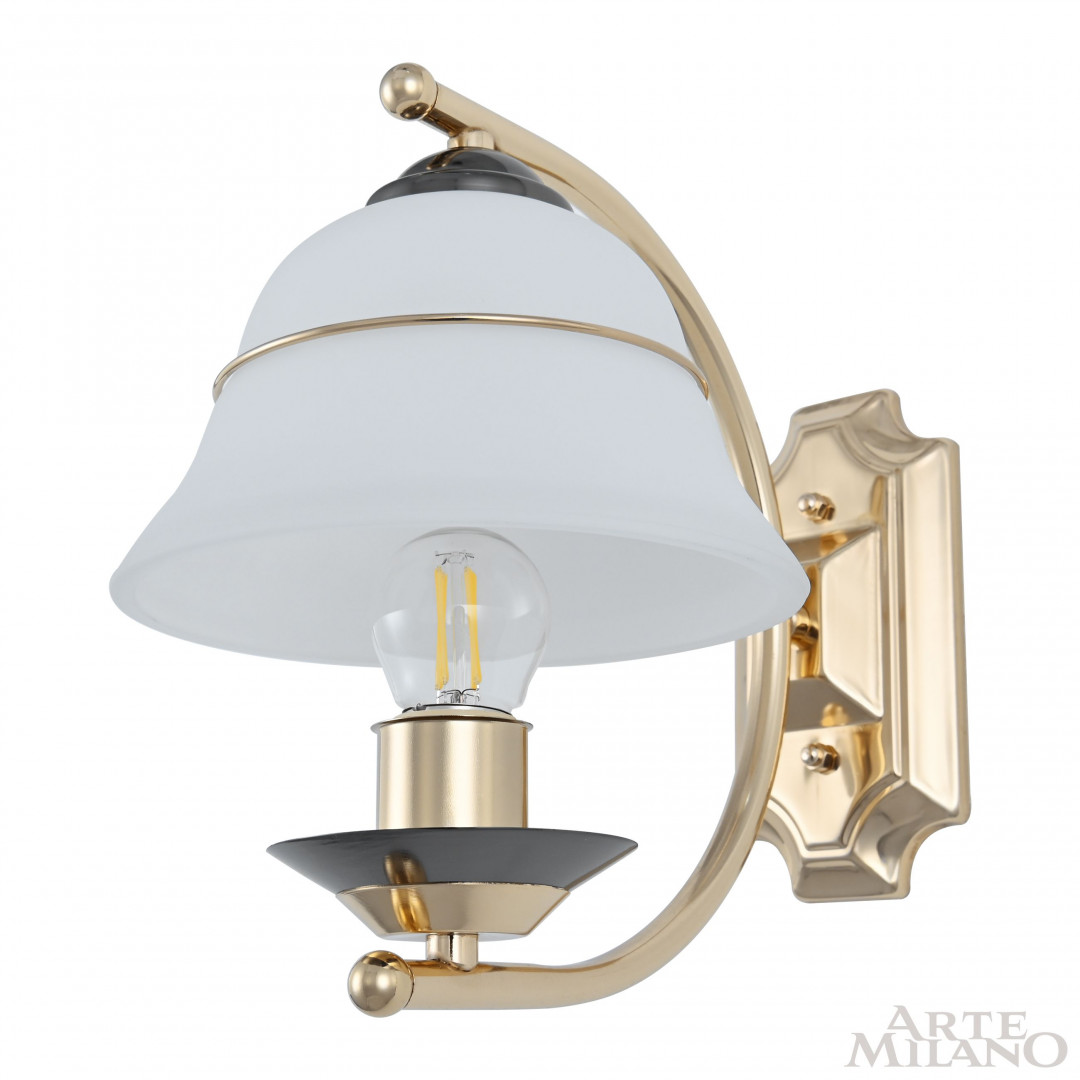 Бра с плафоном 301240/1W Bk/Gd Arte Milano