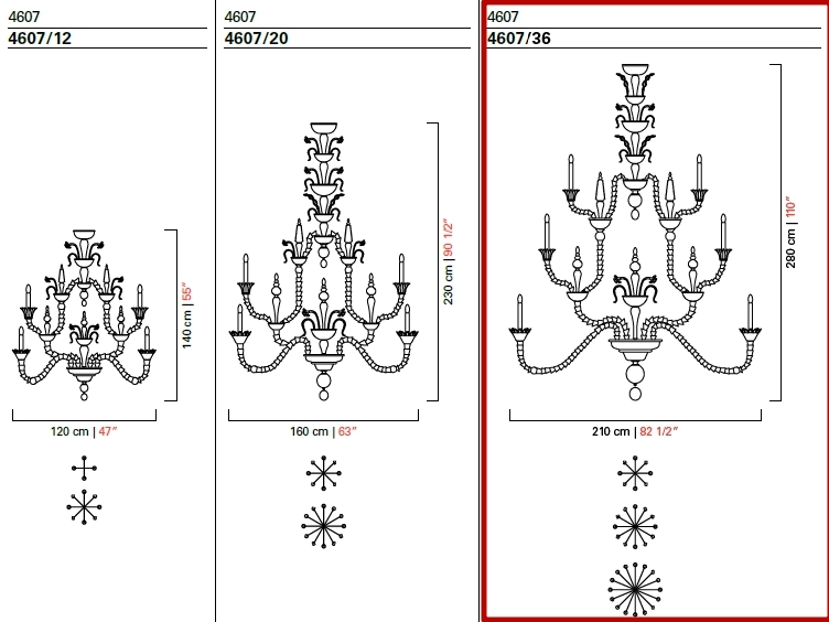 Люстра Barovier & Toso 4607/36