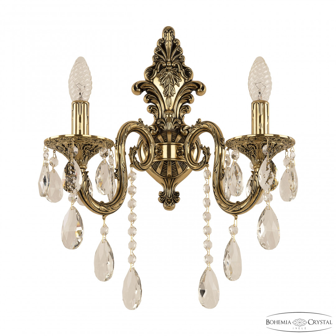 Бра бронзовые с хрусталём 7103B14/2/175 B GB
