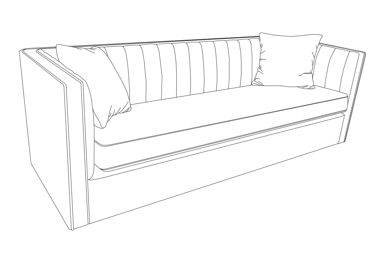 Диван Paolo трехместный pаскладной Garda Decor GD-PAOLO-2