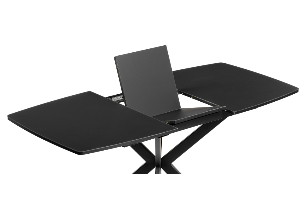 Стол стеклянный Woodville Палу черный 528469