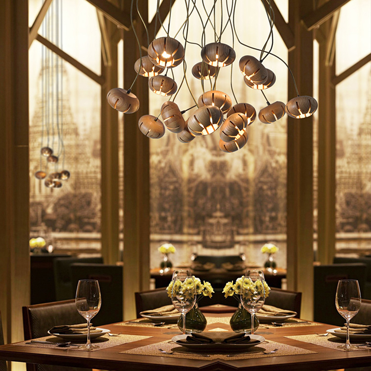 Дизайнерская люстра CAPSULES L70 Dark wood by ImperiumLoft