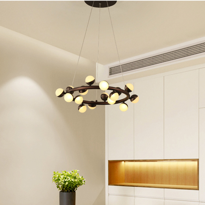 Подвесная люстра AQUATIO L48 Black by ImperiumLoft