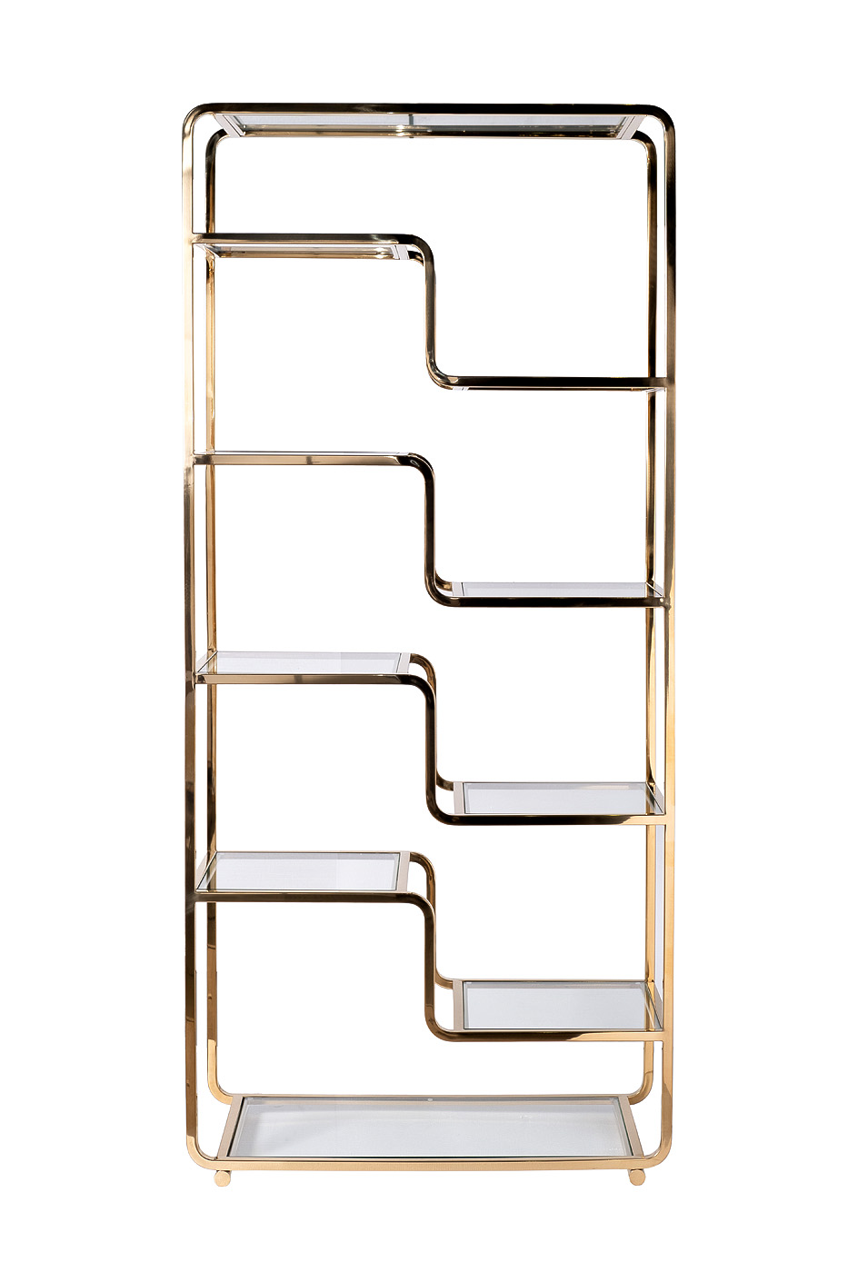 Стеллаж прозрачное стекло/золото Garda Decor 46AS-SH1652-GOLD