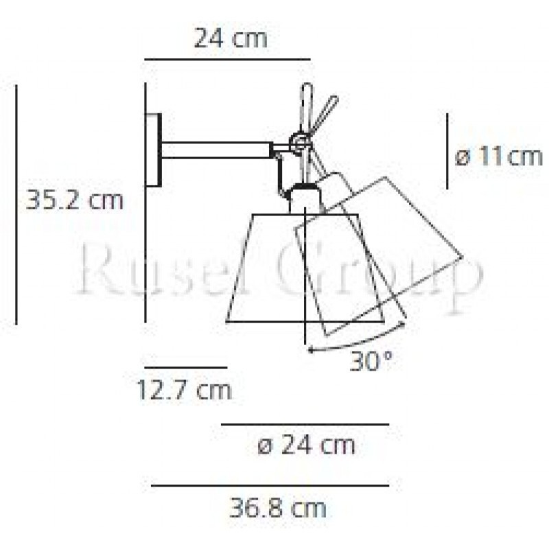 Настенный светильник Artemide TOLOMEO PARETE DIFFUSORE 24 Настенный светильник Artemide TOLOMEO PARETE DIFFUSORE 24