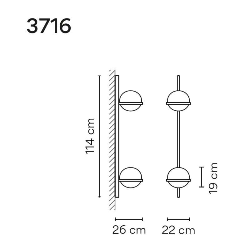 НАСТЕННЫЙ СВЕТИЛЬНИК VIBIA Palma 3716