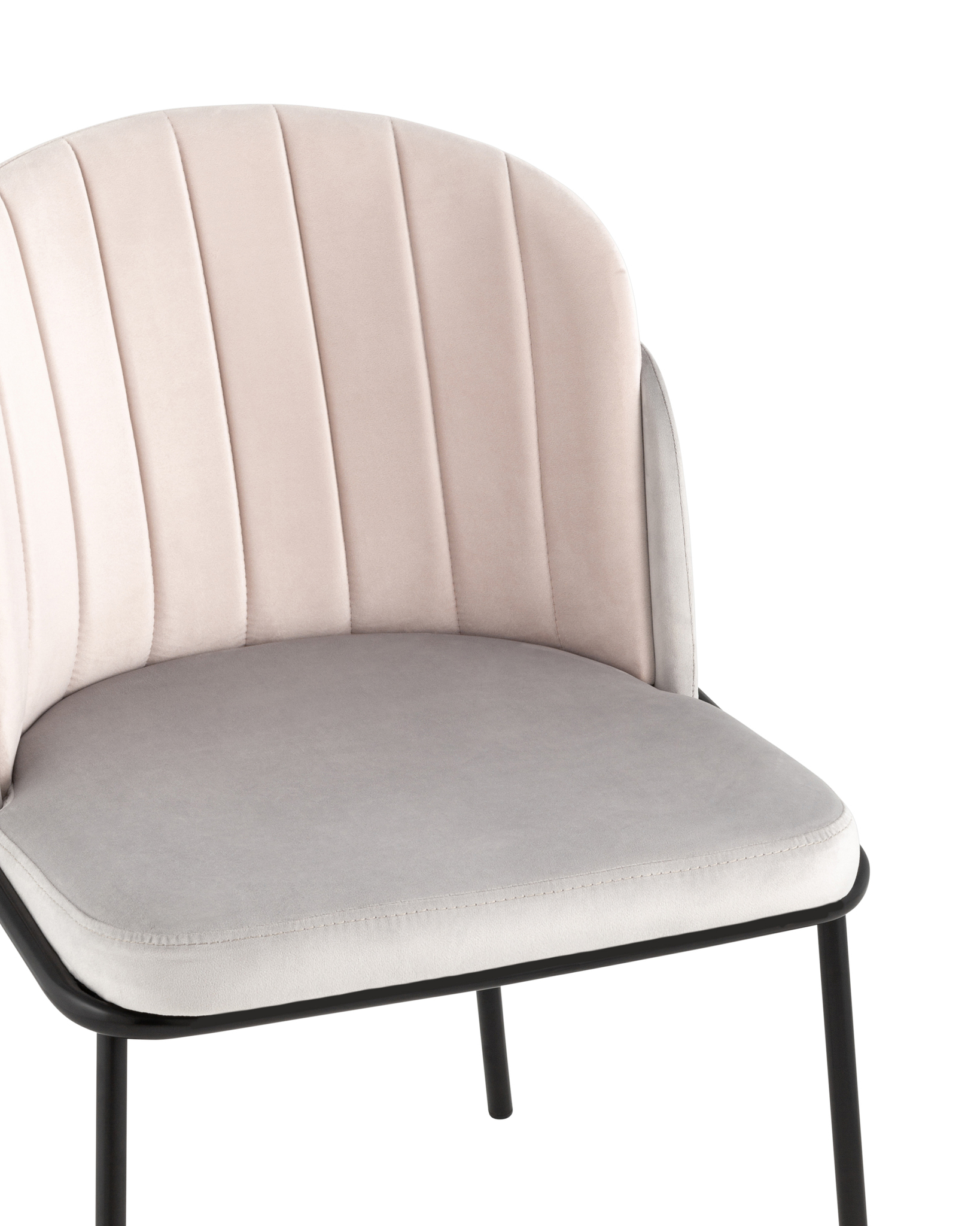 Стул Дабл велюр серый с розовой вставкой Stool Group