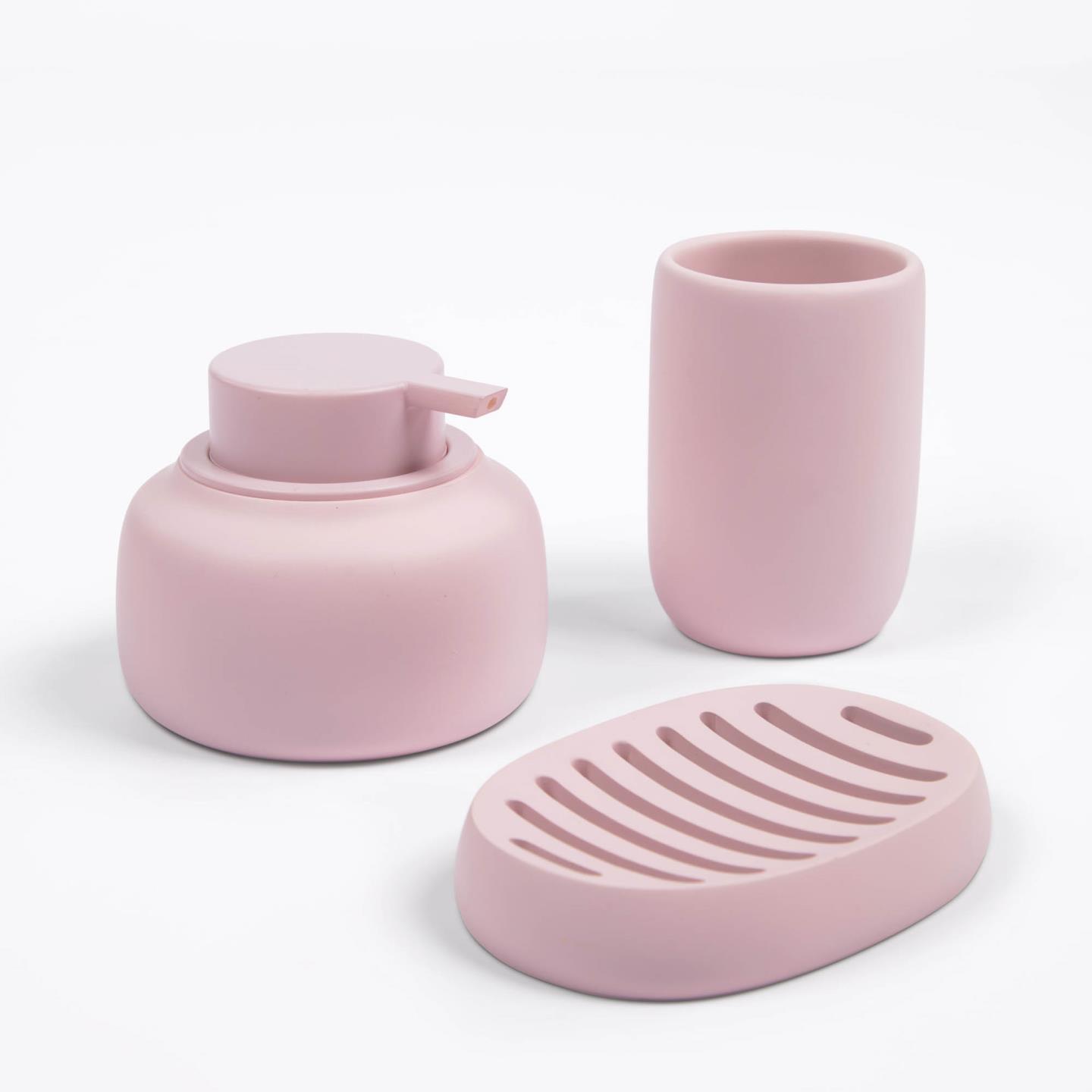 Chia Мыльница из искусственного камня розового цвета La Forma (ex Julia Grup)