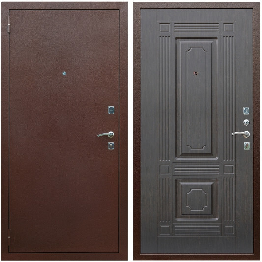 Дверь входная Graf Эконом Антик медь / МДФ 16 мм ФЛ-2 Венге