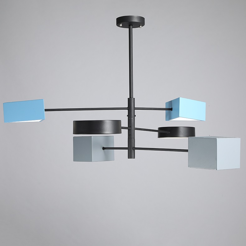 Светодиодная люстра DENIZA L3 Gray Blue Black by ImperiumLoft