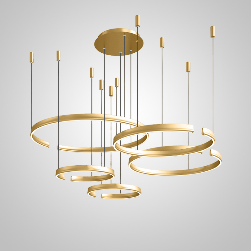 Подвесная люстра VEIKKO COMBO D45+45+65+65+85 Brass by ImperiumLoft