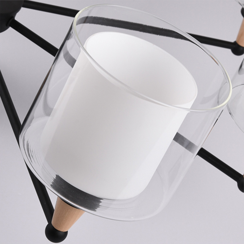 Люстра на штанге RICE D89 Black by ImperiumLoft