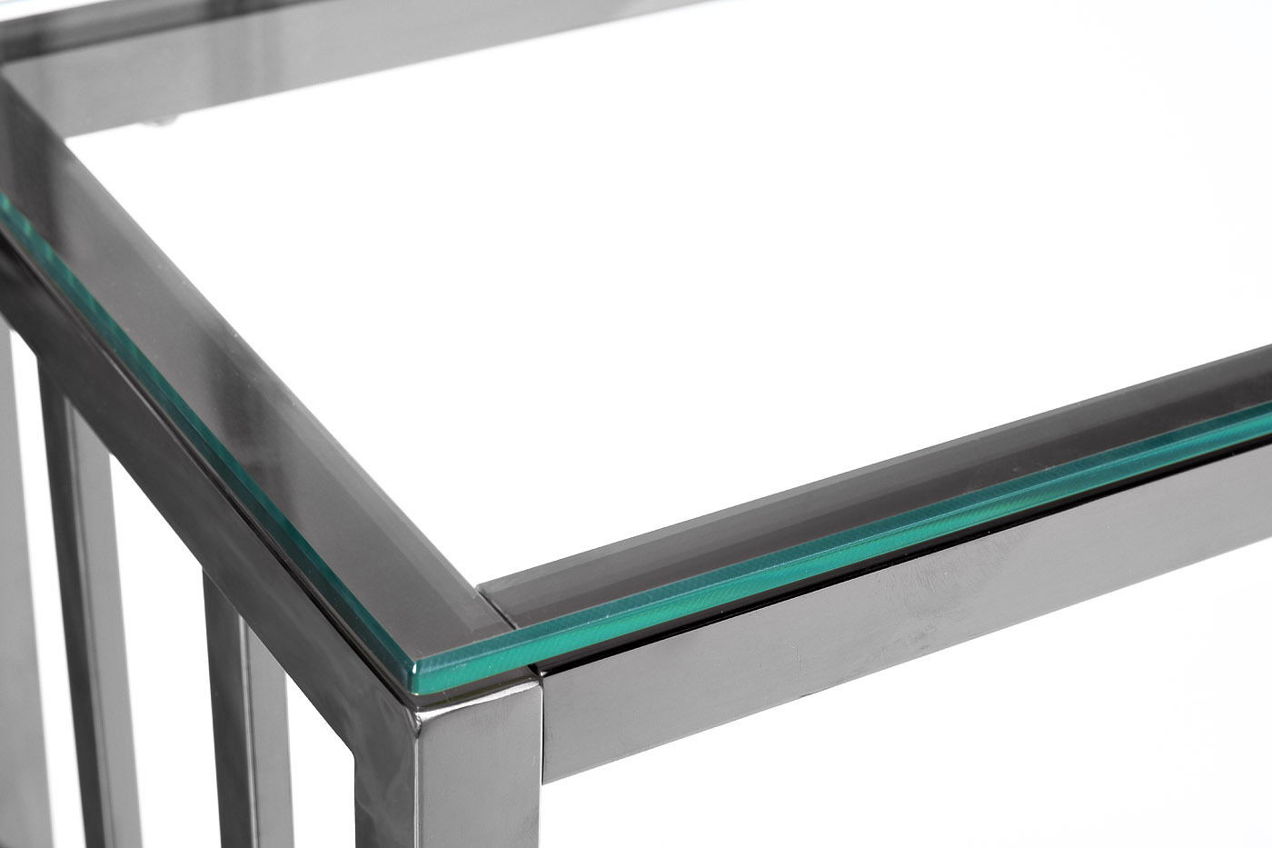 Консоль прозрачное стекло/хром Garda Decor 47ED-CST072