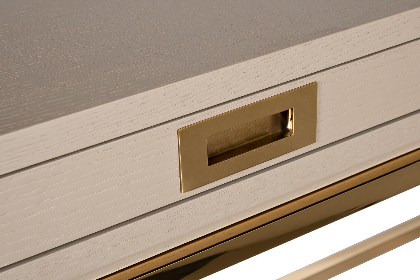 Стол письменный светлый шпон/золото Garda Decor 46AS-D4084-TP