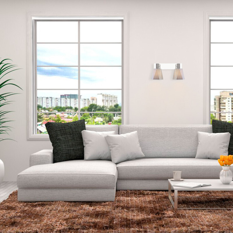 Бра Eurosvet 20087/2 хром/серый