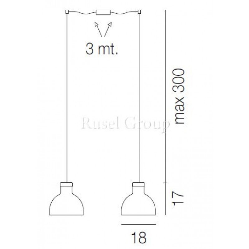 Подвесной светильник Vistosi ENNE LUCI SP D2