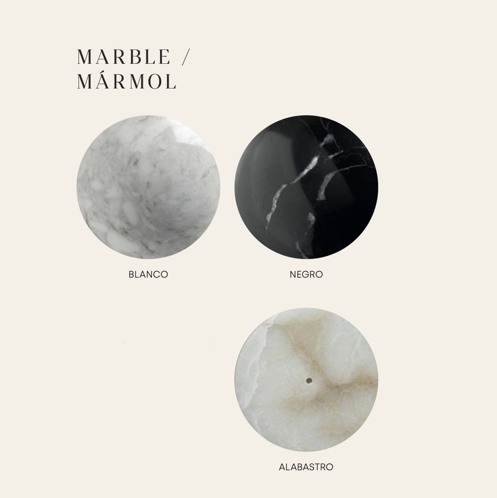 Бра Point черный металл с диском из белого мрамора Aromas del Campo