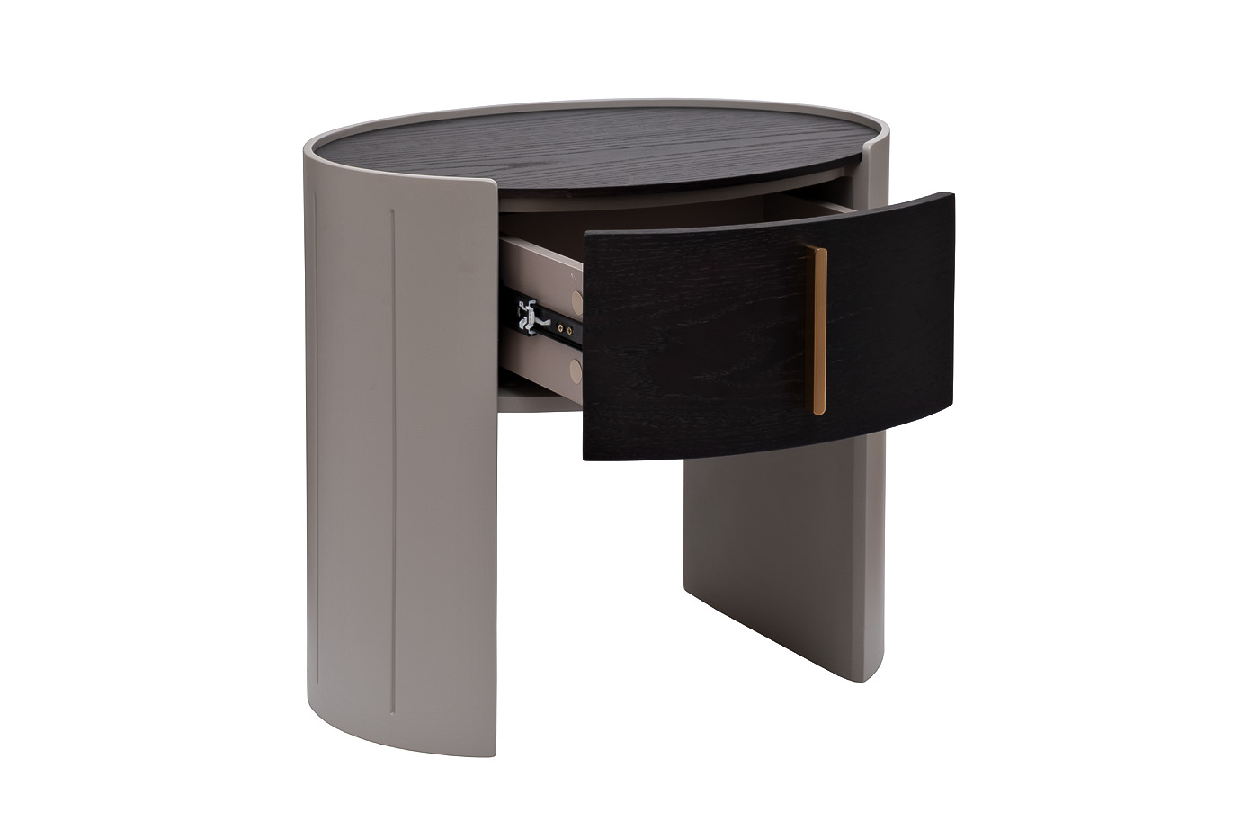 Тумбочка с ящиком темный шпон Garda Decor 77IP-30300