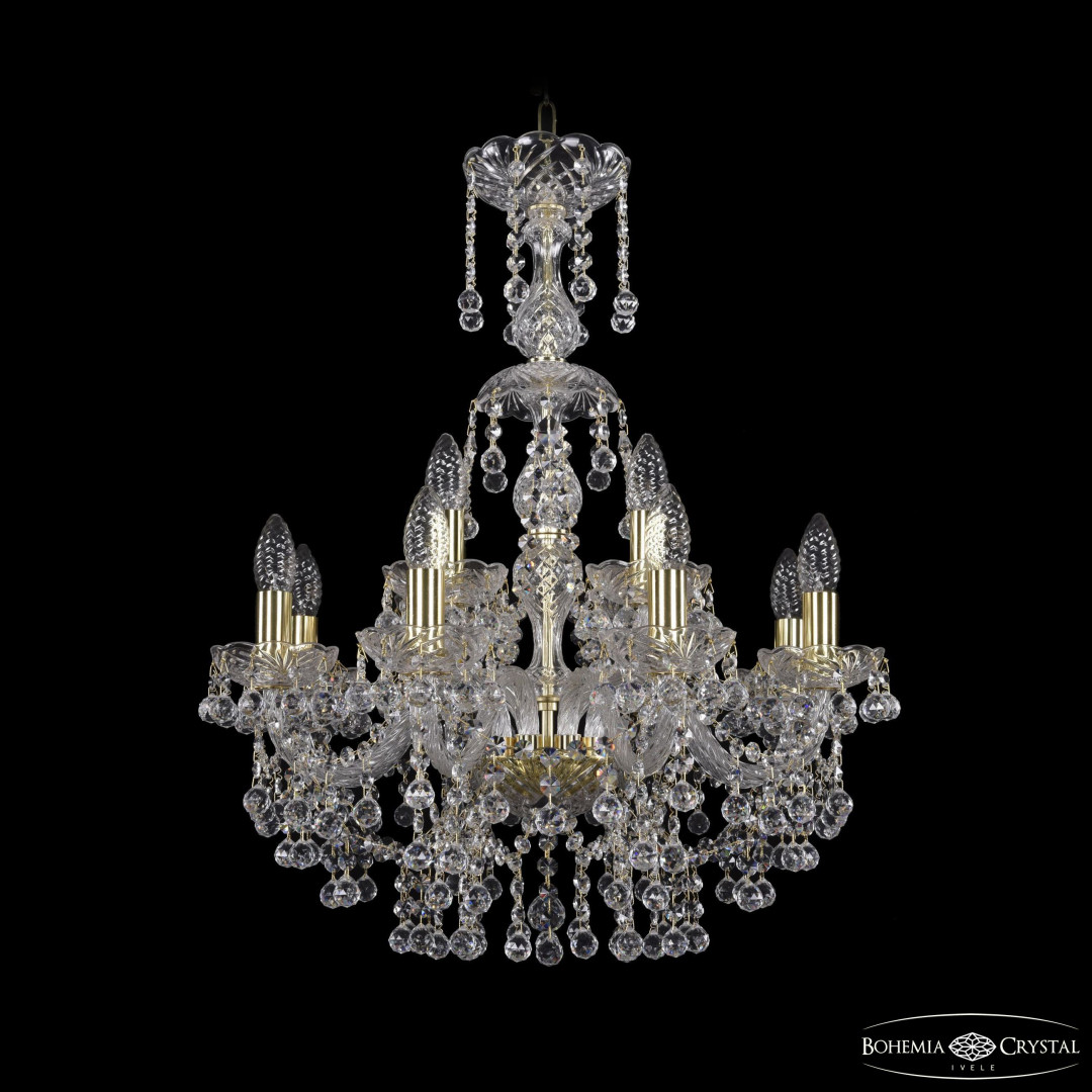 Люстра хрустальная 1409/8+4/195/XL-68 G