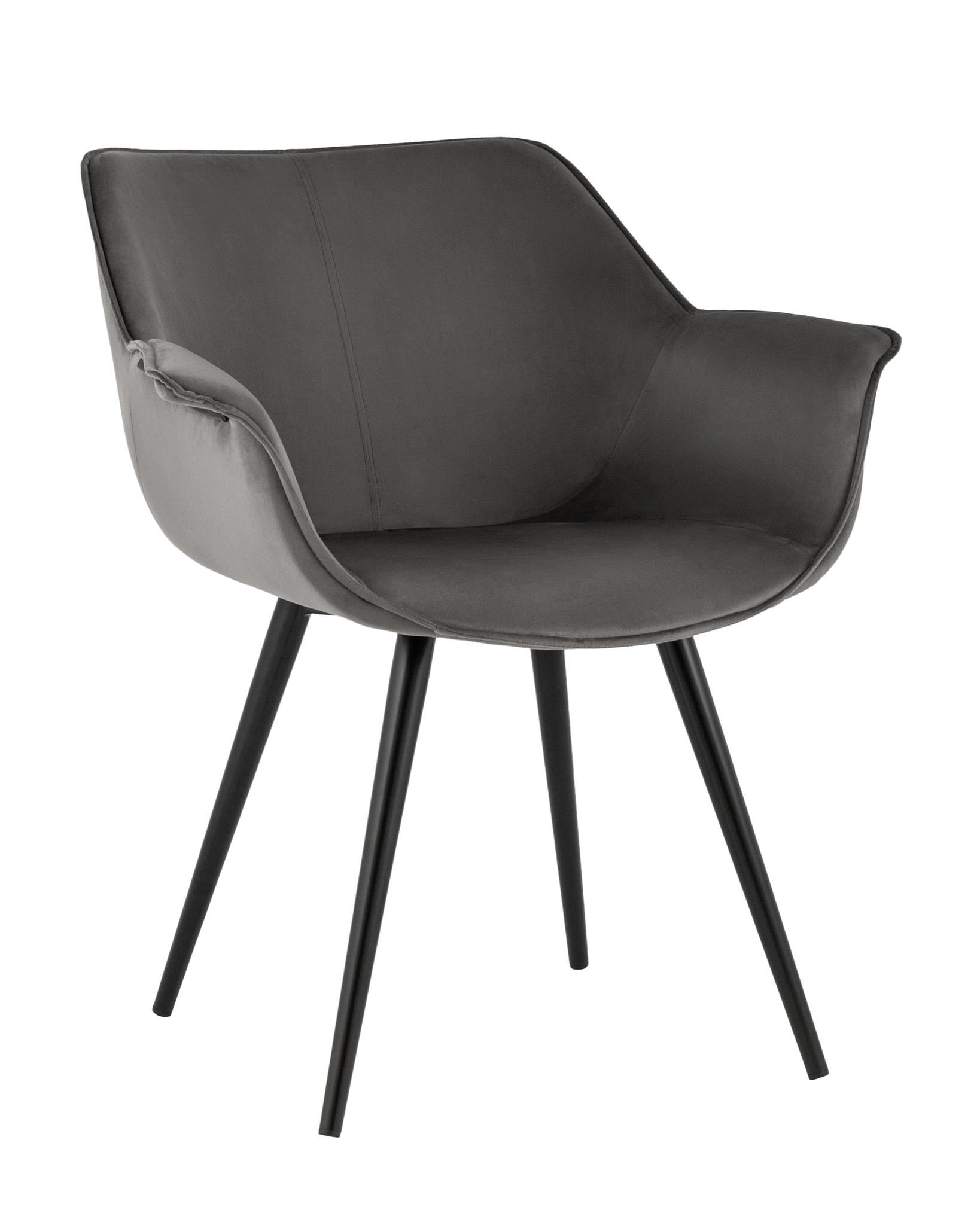 Стул Мэйсон велюр темно-серый Stool Group