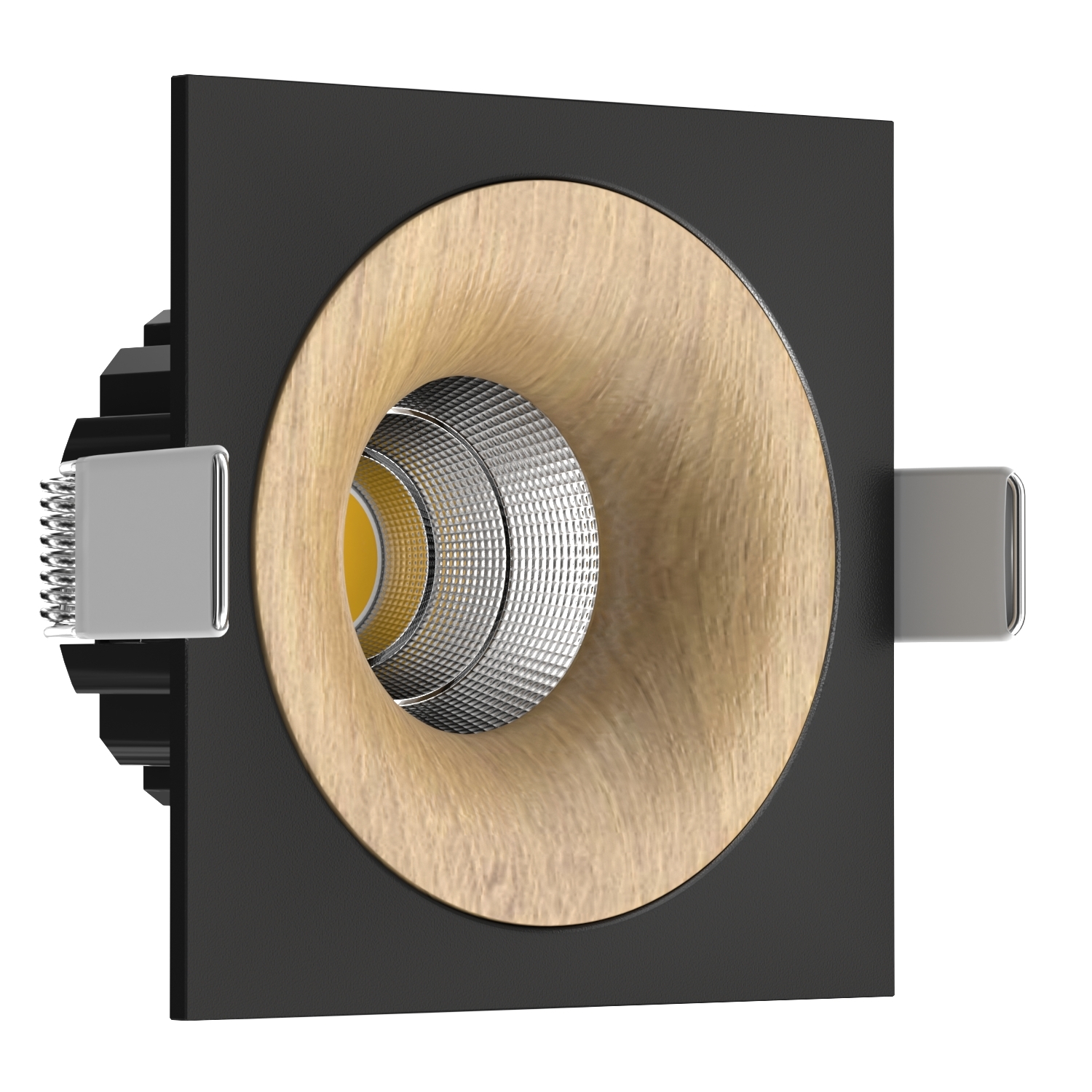 Встраиваемый светодиодный светильник Ledron LOFT SQ Black Wooden