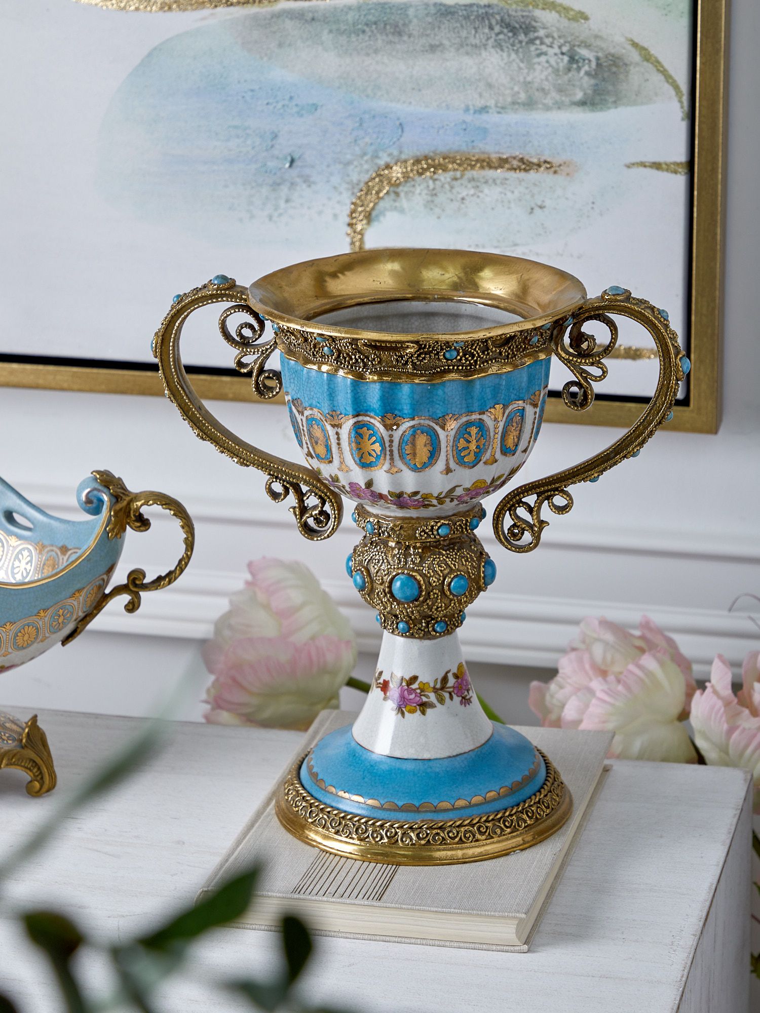 Ваза с ручками Glasar D428C/LD3002