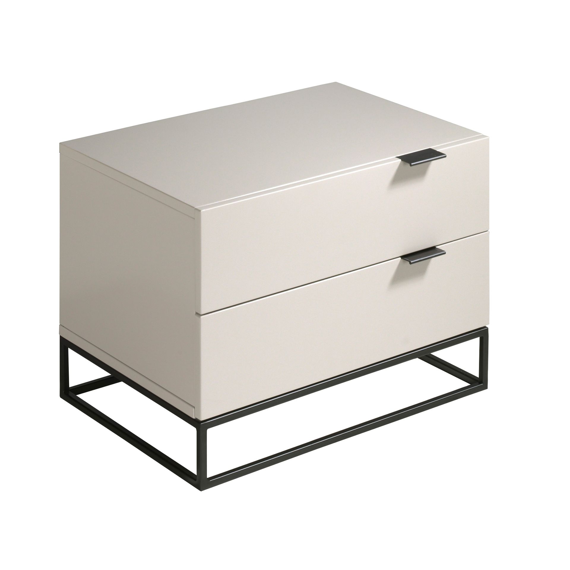 Прикроватная тумбочка Estetico CP1406-H /7004 лак RAL7035 жемчужно-серая Angel Cerda