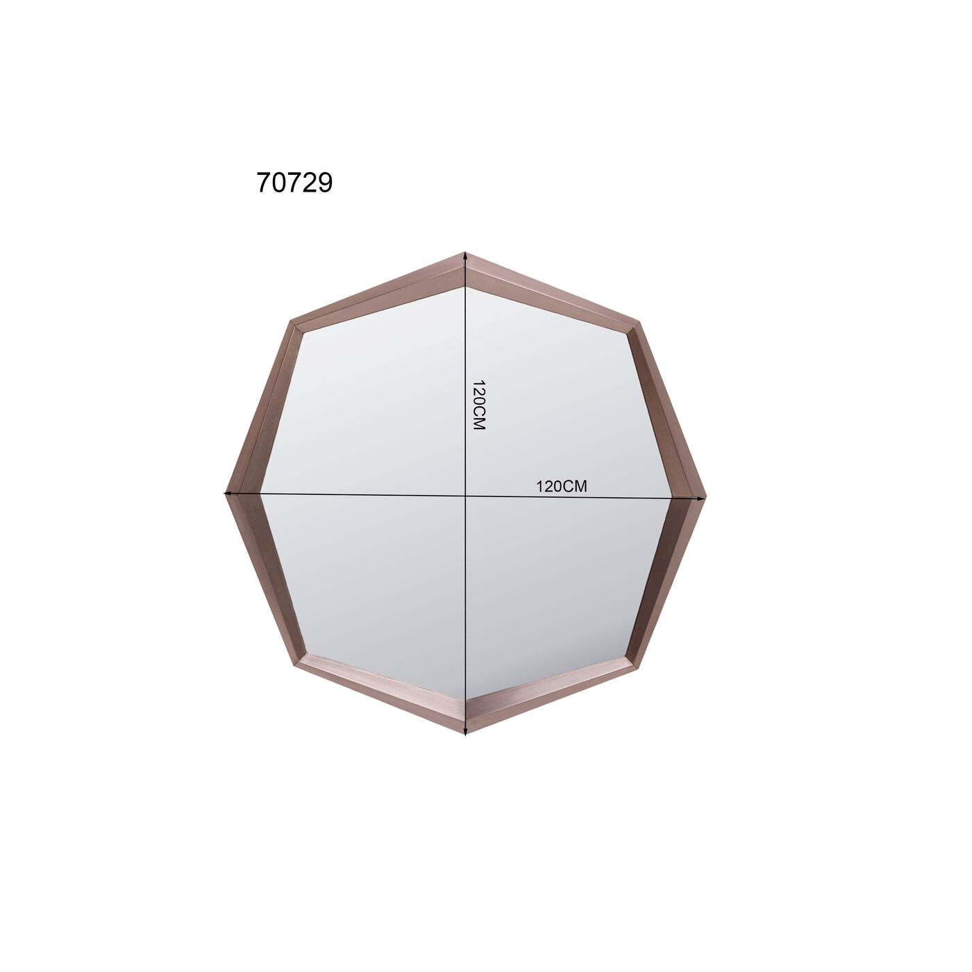 Зеркало настенное Octagon Rose 120x120cm KARE 70729