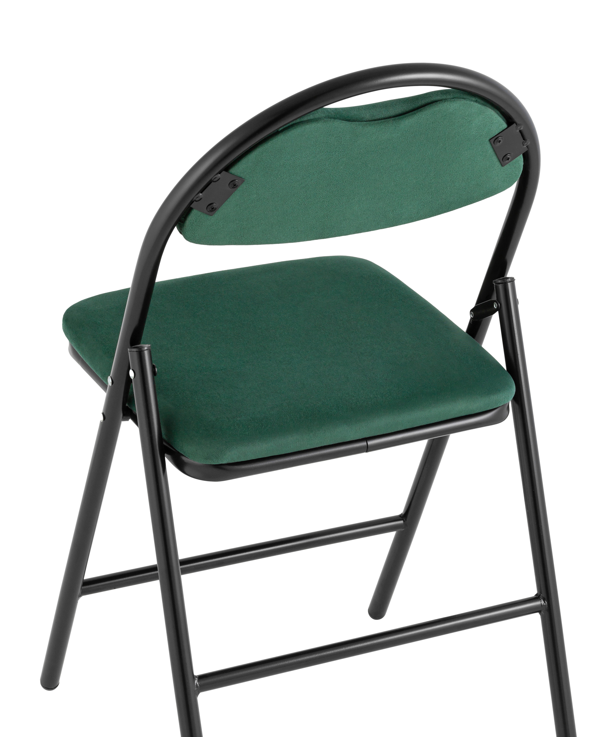 Стул складной Hagen велюр зелёный каркас черный Stool Group