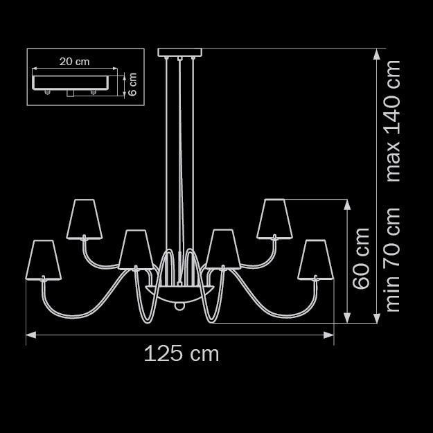 Люстра INNIS CH D125 Gold by ImperiumLoft