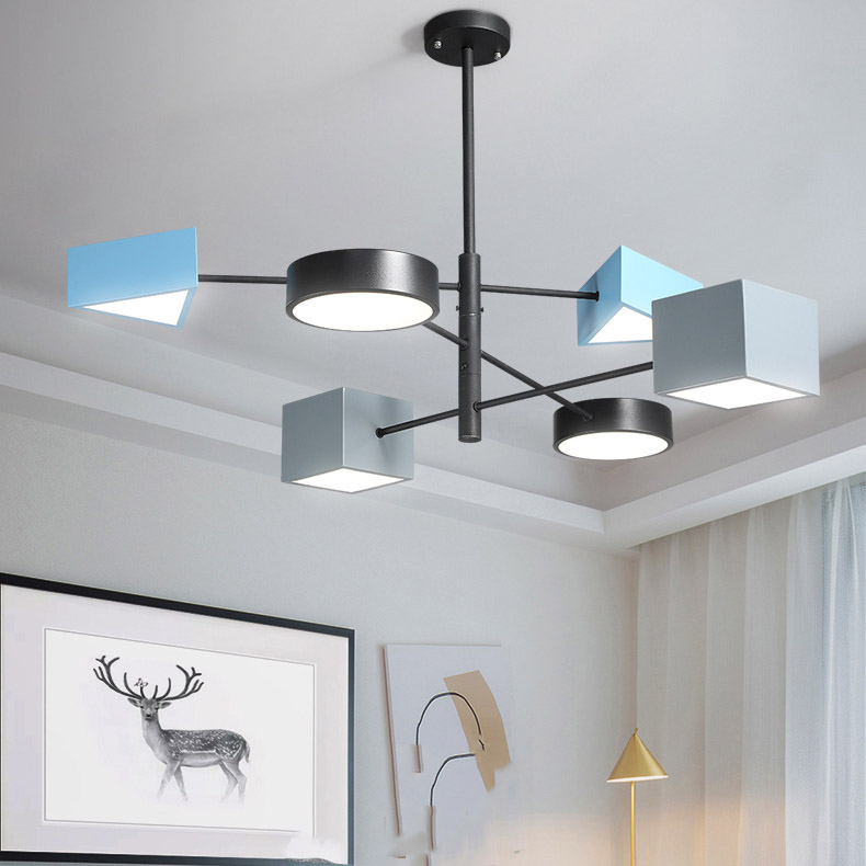 Светодиодная люстра DENIZA L3 Gray Blue Black by ImperiumLoft