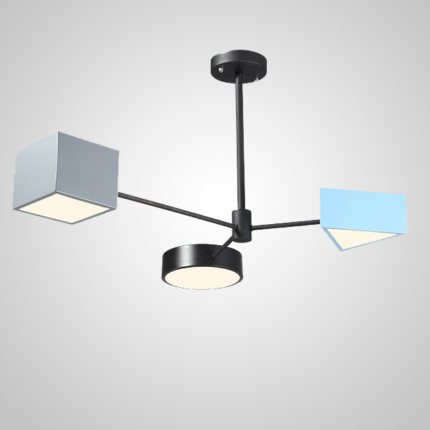 Светодиодная люстра DENIZA L3 Gray Blue Black by ImperiumLoft