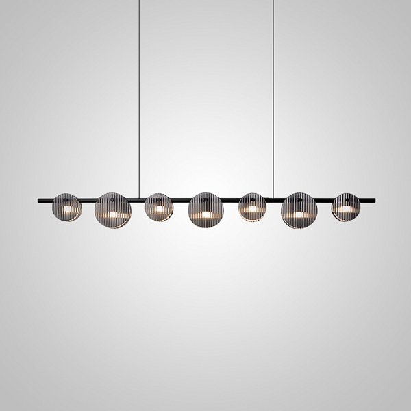 Реечный, рядный светильник RUTGER LONG L140 Black by ImperiumLoft