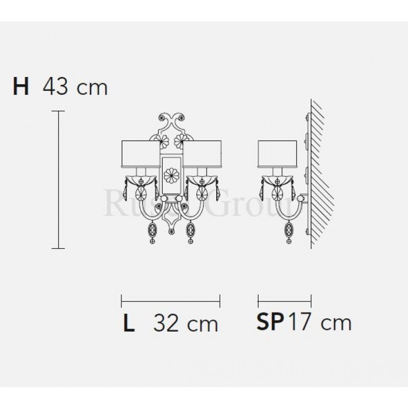 Настенный светильник Masiero ROSEMERY A2