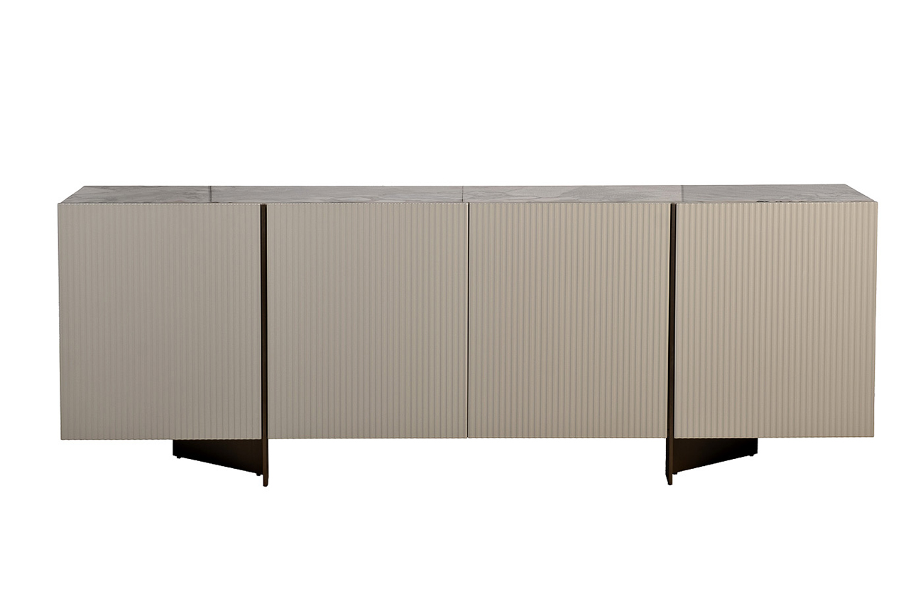 Комод с мраморной столешницей серый Garda Decor 58DB-21636